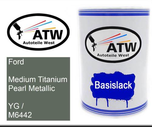 Ford, Medium Titanium Pearl Metallic, YG / M6442: 500ml Lackdose, von ATW Autoteile West.